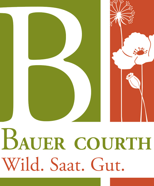 Wildsaatguterzeuger + Verkauf: Logo Wild. Saat. Gut. Bauer Courth
